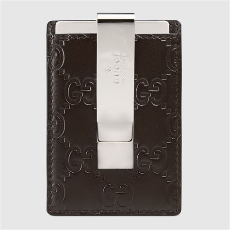 gucci signature cat wallet|Gucci signature money clip wallet.